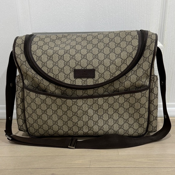 Gucci Beige and Brown Monogram Baby Bag